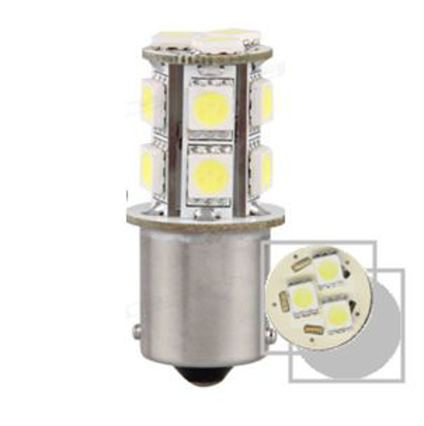 Εικόνα της LED 21W 12V 1156 ΜΟΝOΠΟΛΙΚΟ 13SMD ΖΕΥΓΑΡΙ