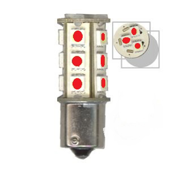 Εικόνα της LED ΚΟΚΚΙΝΟ  21W  12V ΜΟΝΟΠΟΛΙΚΟ 18SMD ΖΕΥΓΑΡΙ