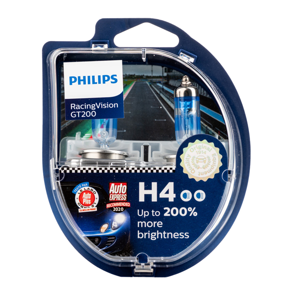 Εικόνα της H4  +200%   RACING VISION  GT200   ΖΕΥΓΑΡΙ  PHILIPS