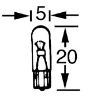 Εικόνα της T5 1,2w 12V ΨΕΙΡΑ NORMA ΧΩΡΙΣ ΚΑΛΥΚΑ W2x4,6d-