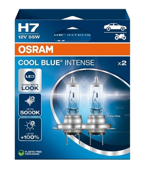 Εικόνα της H7 COOL BLUE  INTENSE OSRAM  55W 5000K ΖΕΥΓΑΡΙ